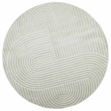 Vloerkleden Rond HUARTE Groen Ø 200 CM Polyester
