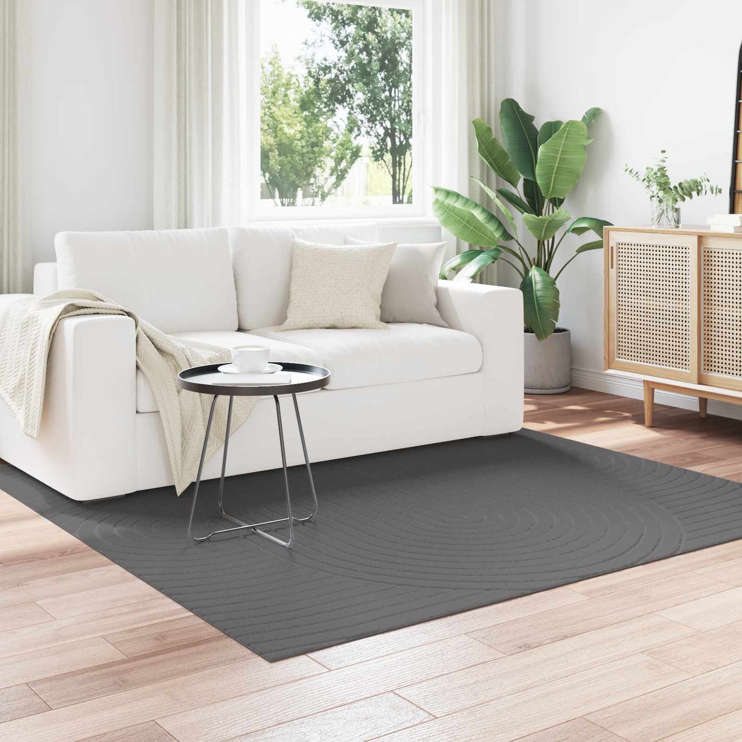 Vloerkleden Vierkant Antraciet 200 x 200 cm