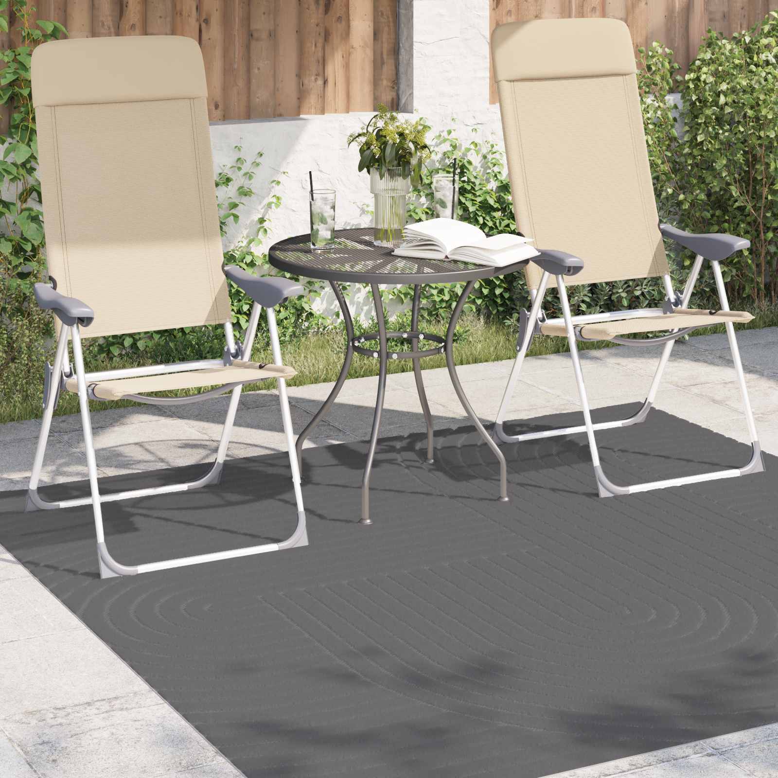 Vloerkleden Vierkant Antraciet 200 x 200 cm