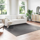 Vloerkleed 240x240 cm polyester antraciet