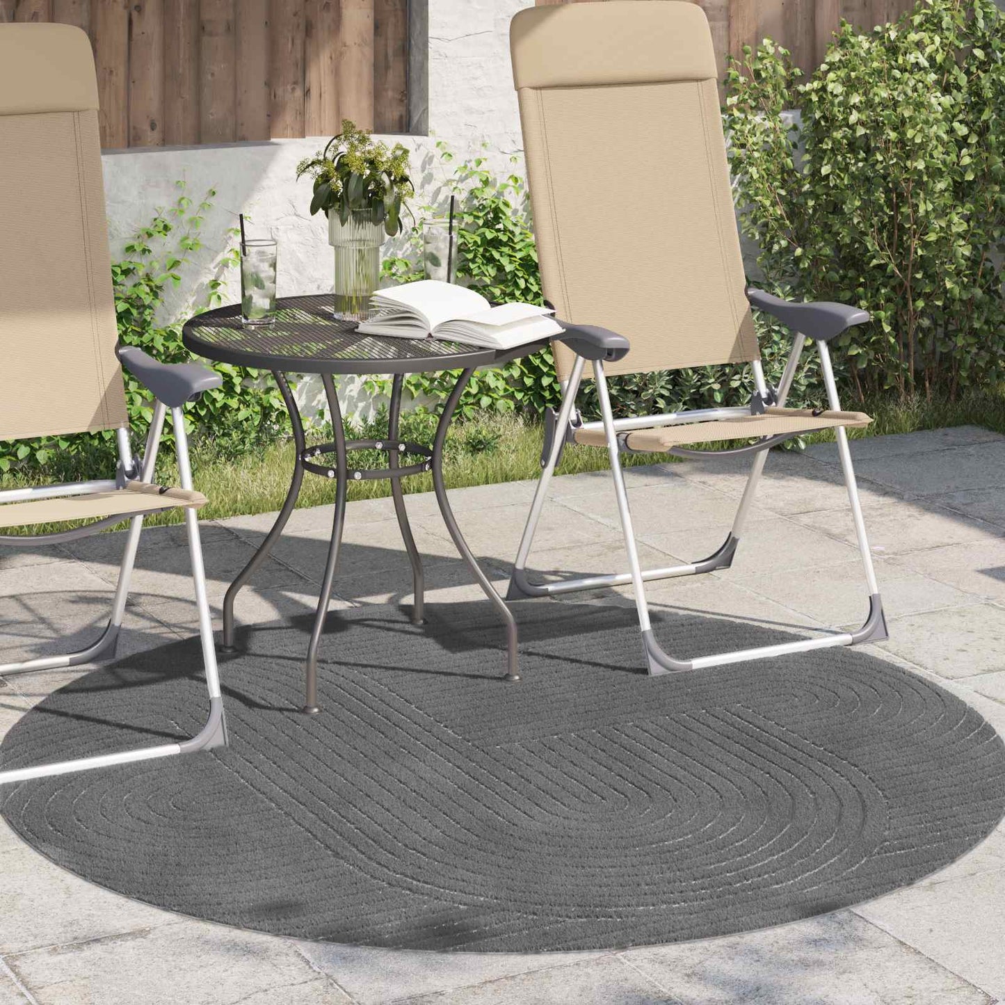 Vloerkleden Rond Antraciet Ø 200 CM
