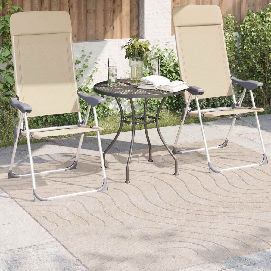 Vloerkleden Vierkant HUARTE Beige 120 x 120 cm Polyester