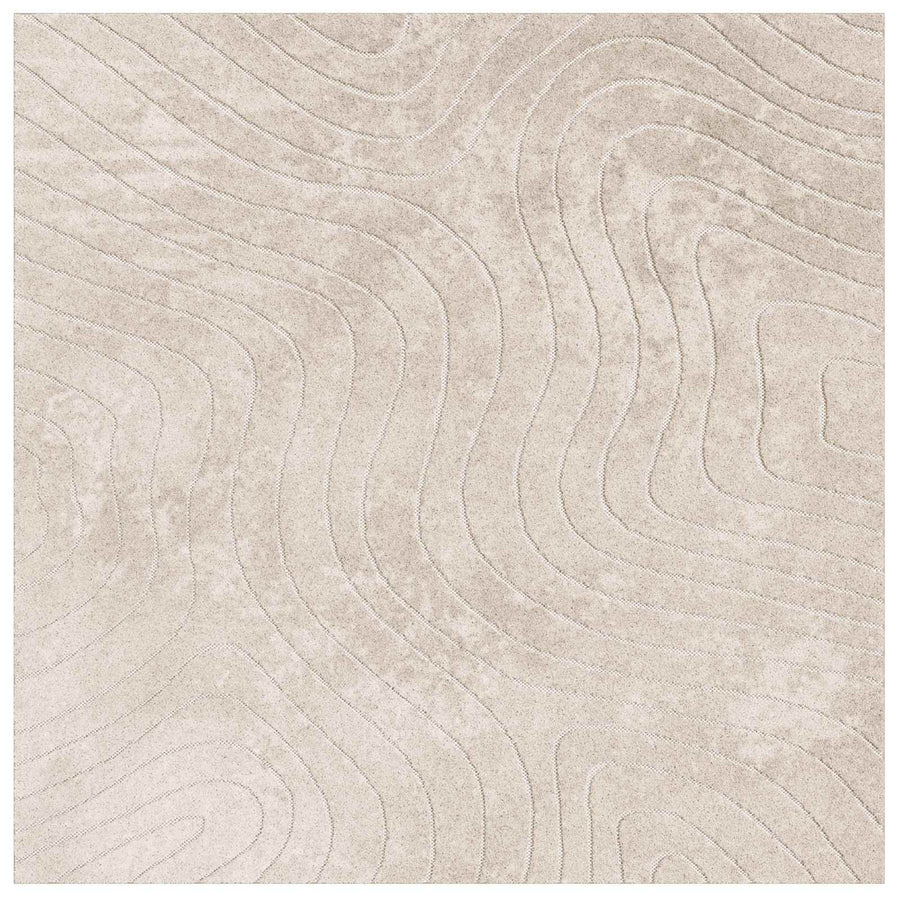 Vloerkleden Vierkant HUARTE Beige 120 x 120 cm Polyester