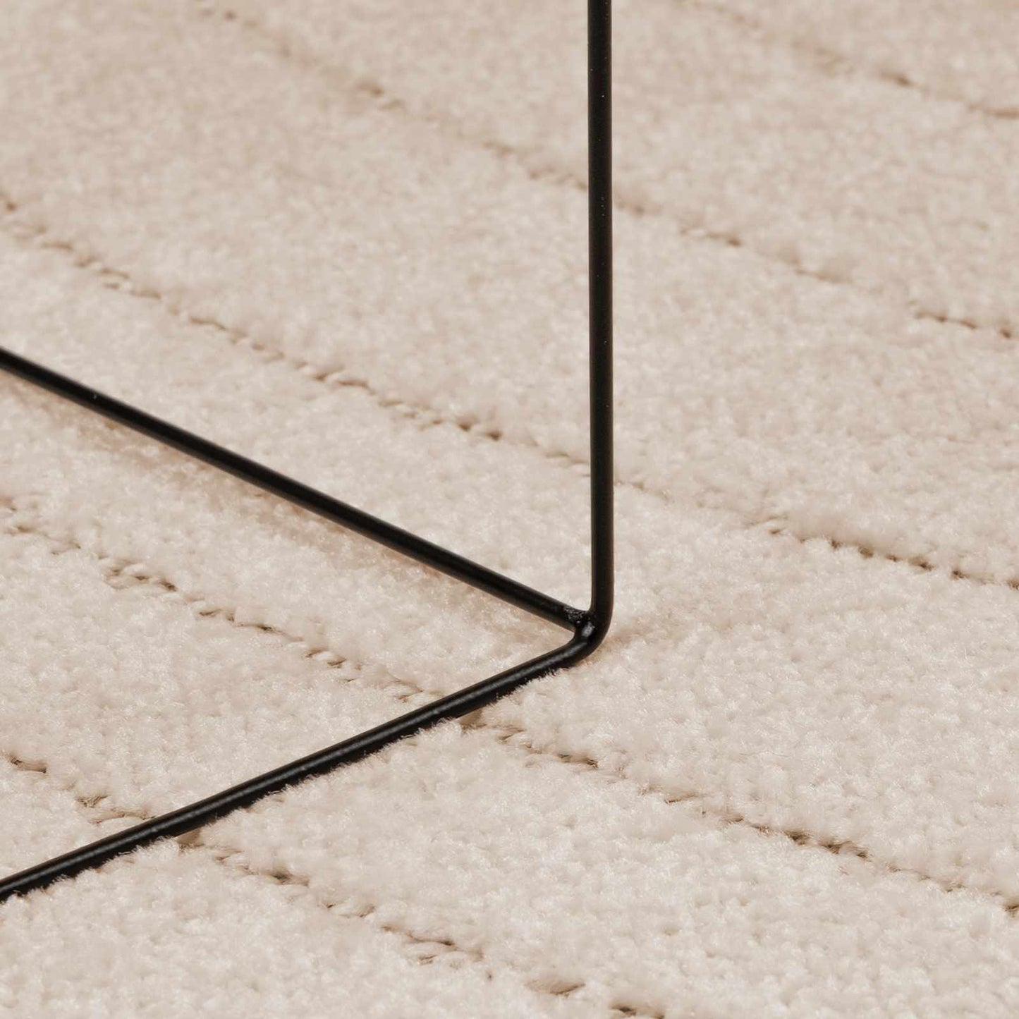 Vloerkleden Vierkant HUARTE Beige 200 x 200 cm Polyester