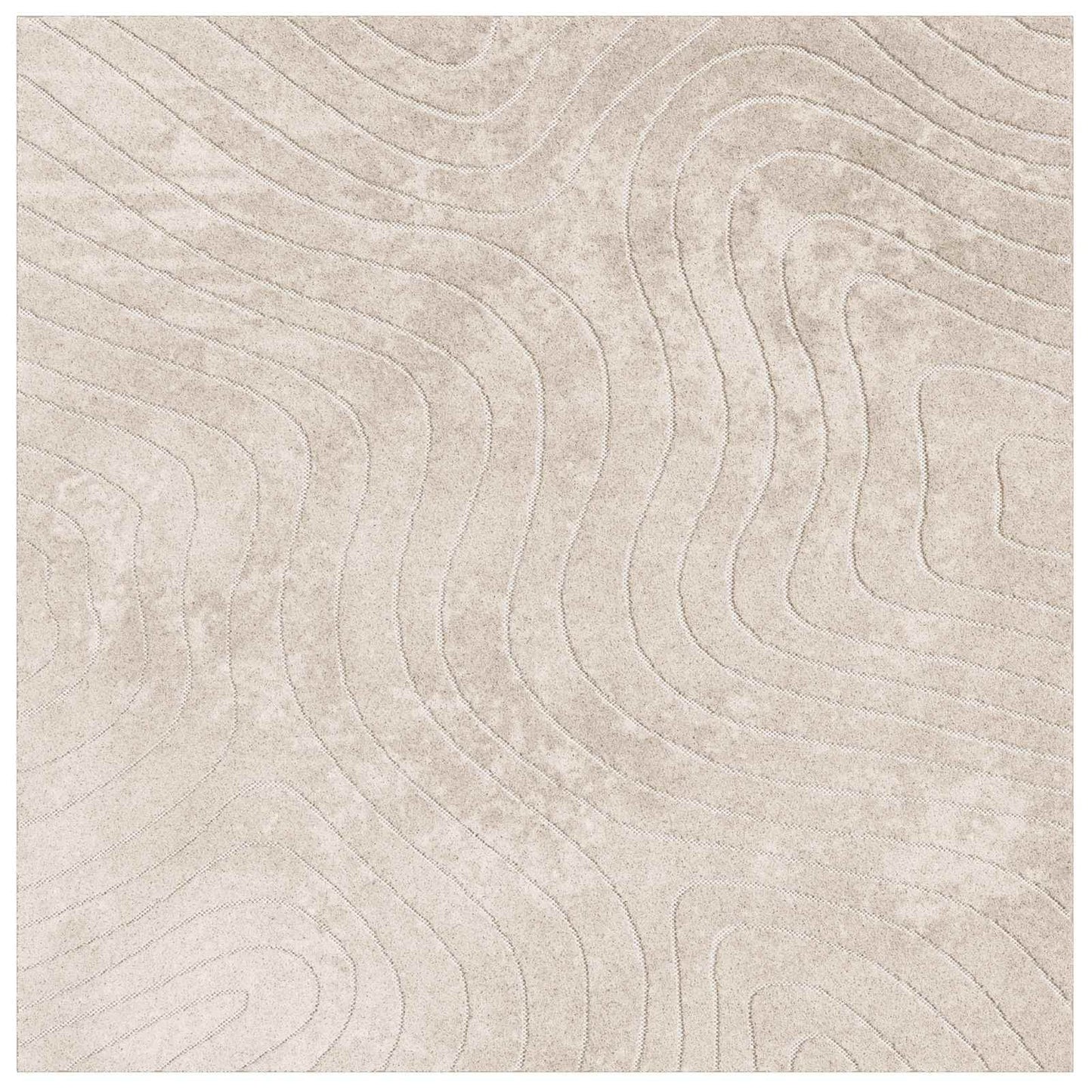 Vloerkleden Vierkant HUARTE Beige 200 x 200 cm Polyester