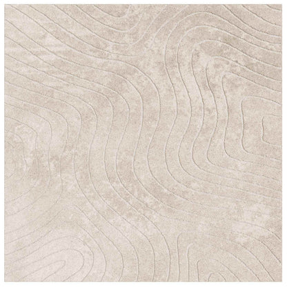 Vloerkleden Vierkant HUARTE Beige 200 x 200 cm Polyester