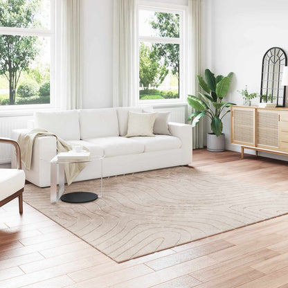 Vloerkleden Vierkant HUARTE Beige 240 x 240 cm Polyester