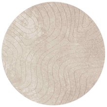 Vloerkleden Rond HUARTE Beige Ø 120 CM Polyester