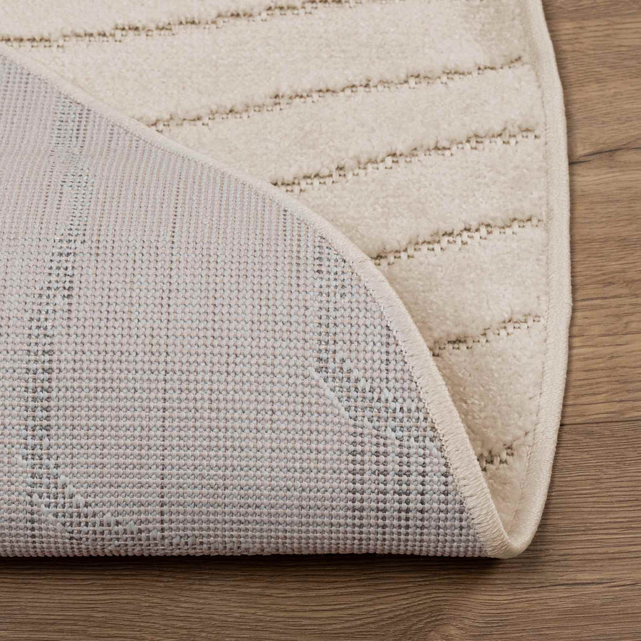 Vloerkleden Rond HUARTE Beige Ø 160 CM Polyester