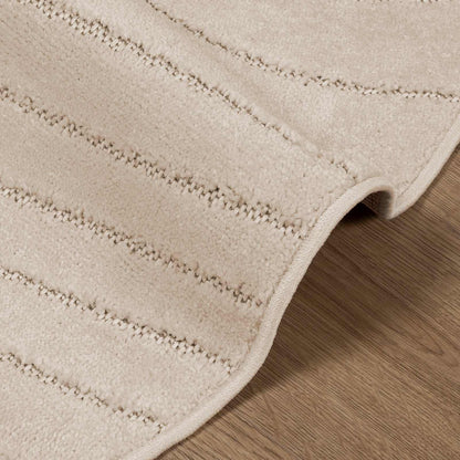 Vloerkleden Rond HUARTE Beige Ø 160 CM Polyester