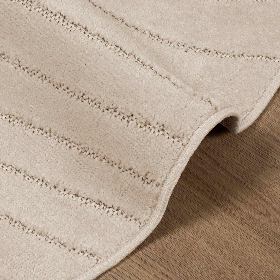 Vloerkleden Rond HUARTE Beige Ø 160 CM Polyester