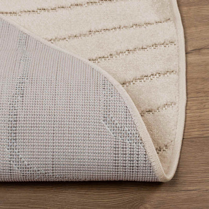 Vloerkleden Rond HUARTE Beige Ø 200 CM Polyester