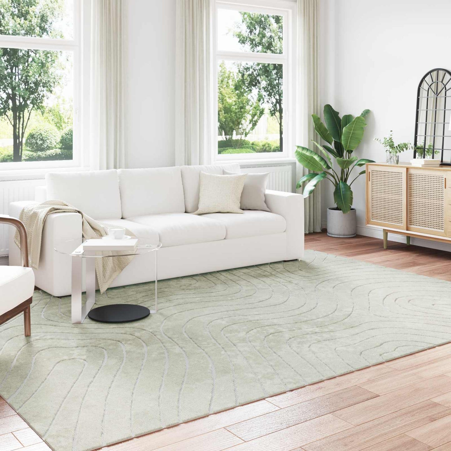 Vloerkleden Rechthoekig HUARTE Groen 340 x 240 cm Polyester