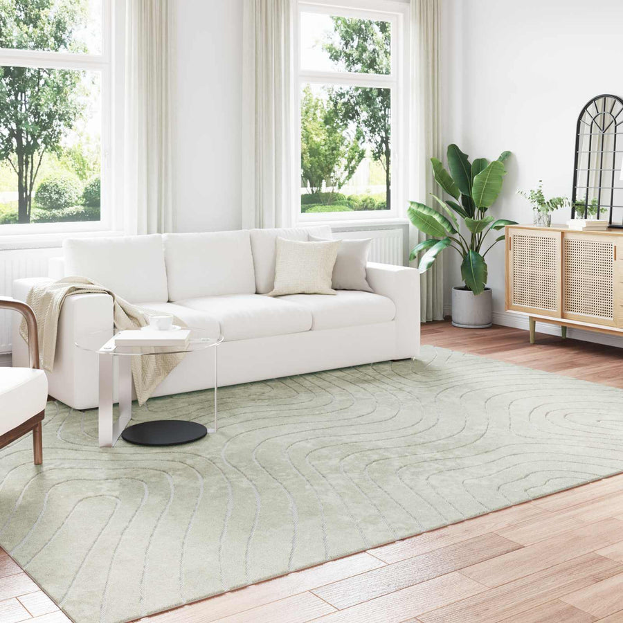 Vloerkleden Rechthoekig HUARTE Groen 340 x 240 cm Polyester