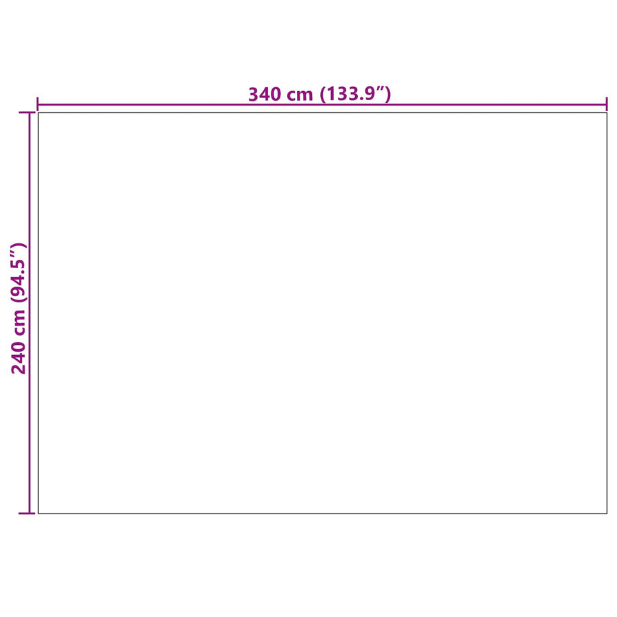 Vloerkleden Rechthoekig HUARTE Groen 340 x 240 cm Polyester
