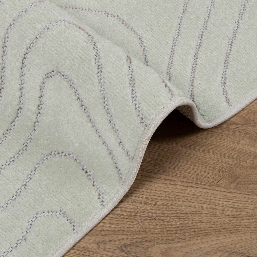 Vloerkleden Vierkant HUARTE Groen 120 x 120 cm Polyester