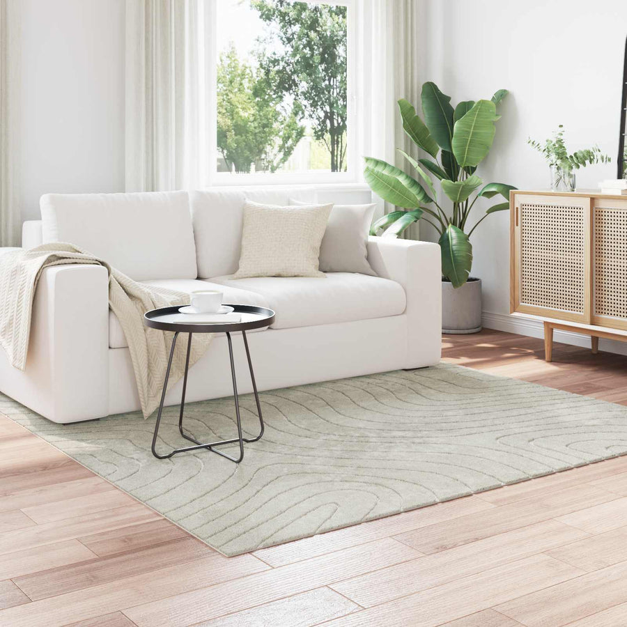 Vloerkleden Vierkant HUARTE Groen 120 x 120 cm Polyester