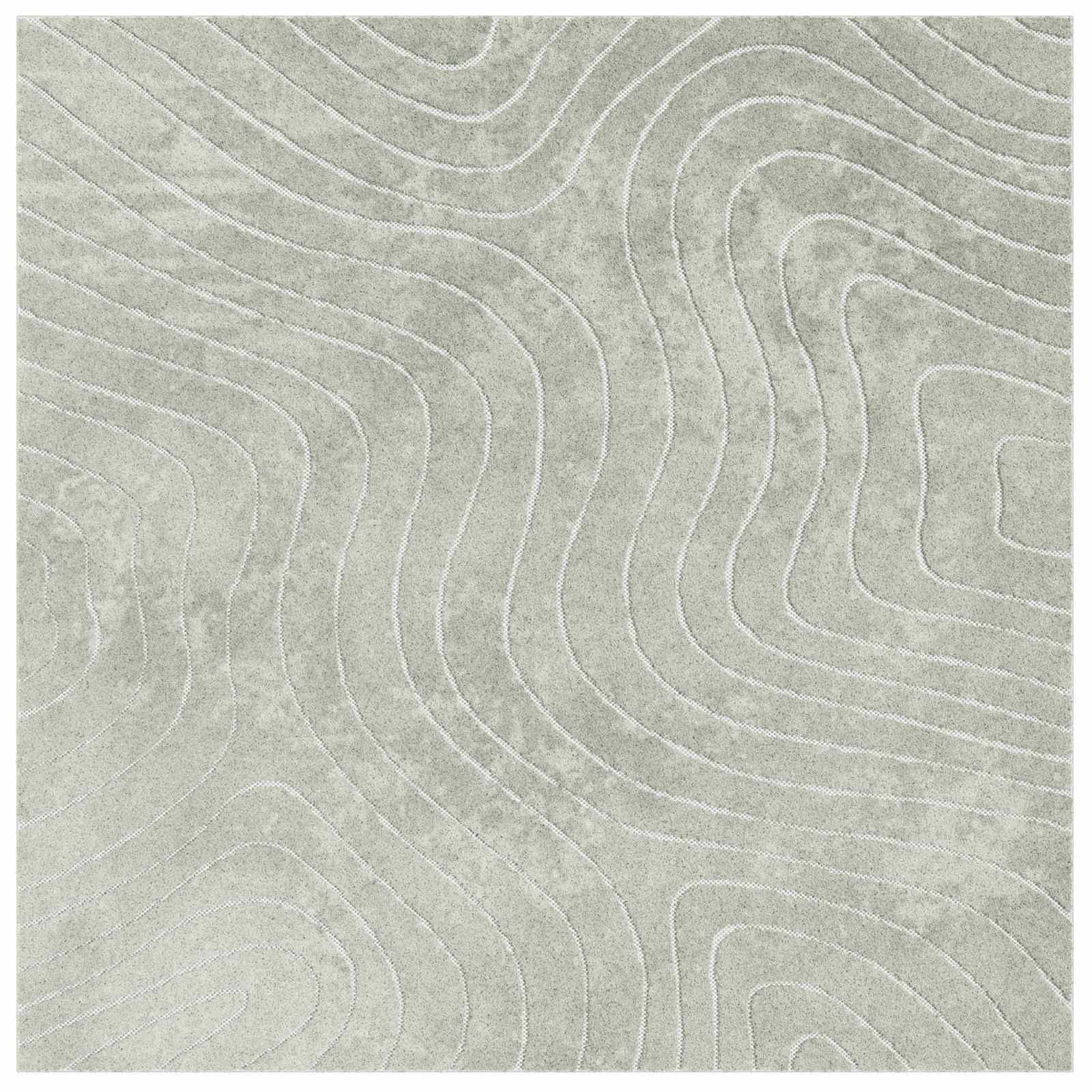 Vloerkleden Vierkant HUARTE Groen 120 x 120 cm Polyester