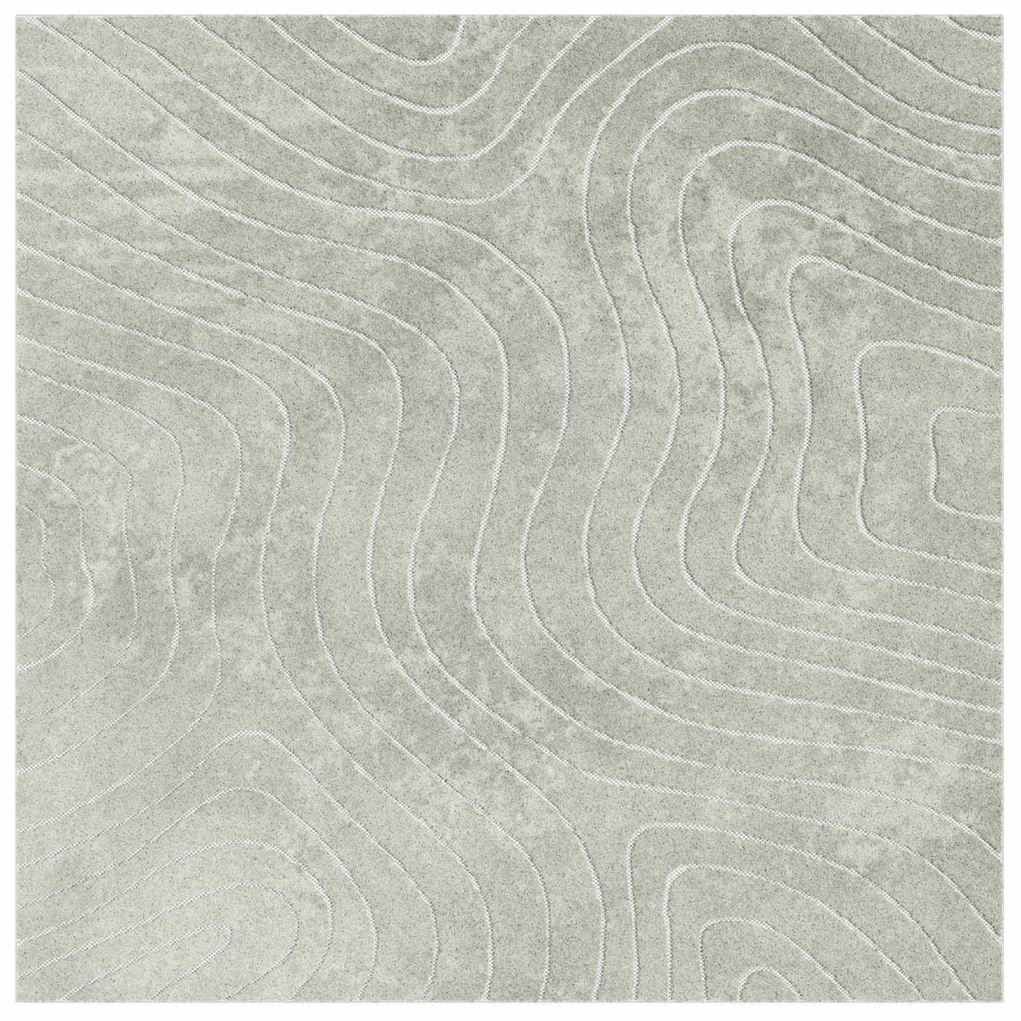 Vloerkleden Vierkant HUARTE Groen 240 x 240 cm Polyester