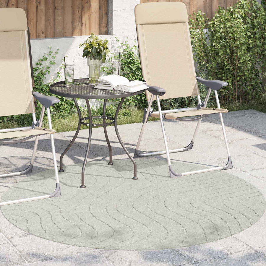 Vloerkleden Rond HUARTE Groen Ø 160 CM Polyester