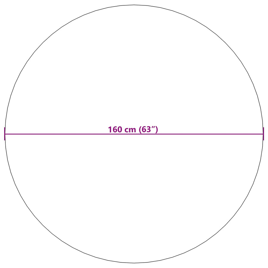 Vloerkleden Rond HUARTE Groen Ø 160 CM Polyester