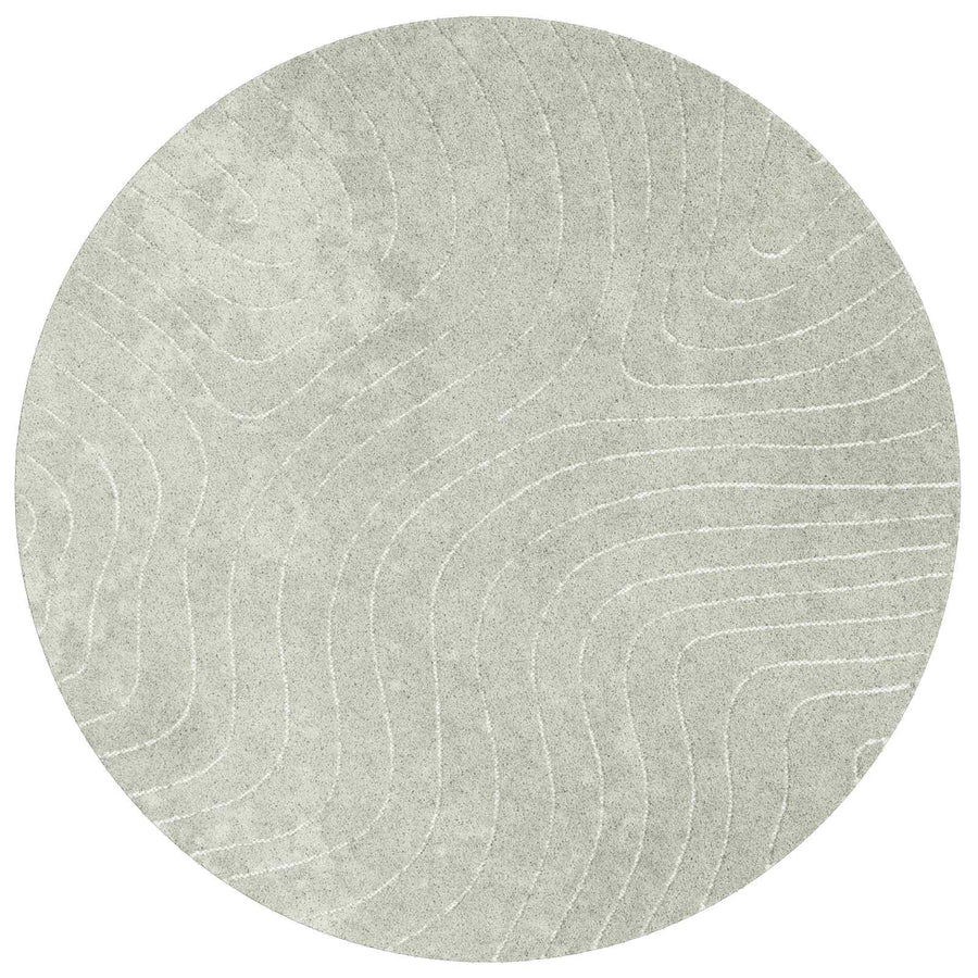 Vloerkleden Rond HUARTE Groen Ø 160 CM Polyester