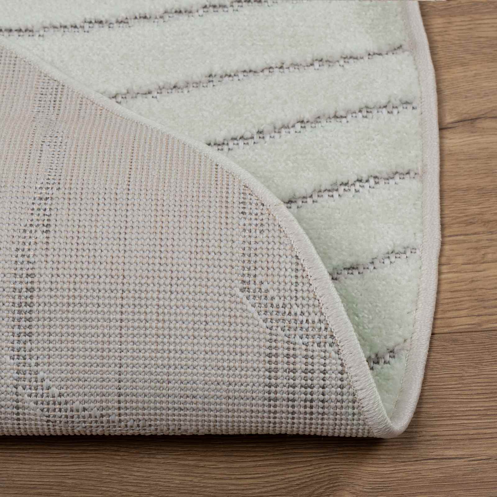 Vloerkleden Rond HUARTE Groen Ø 200 CM Polyester