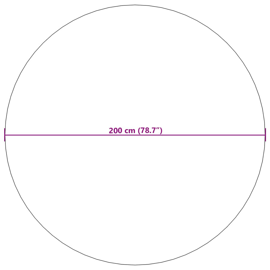 Vloerkleden Rond HUARTE Groen Ø 200 CM Polyester