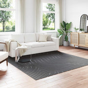 Vloerkleed vierkant 240x240 cm antraciet polyester