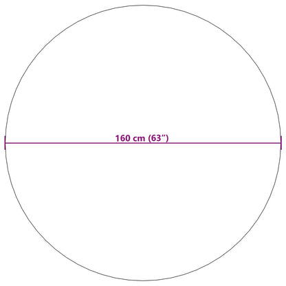 Vloerkleden Rond Antraciet Ø 160 CM