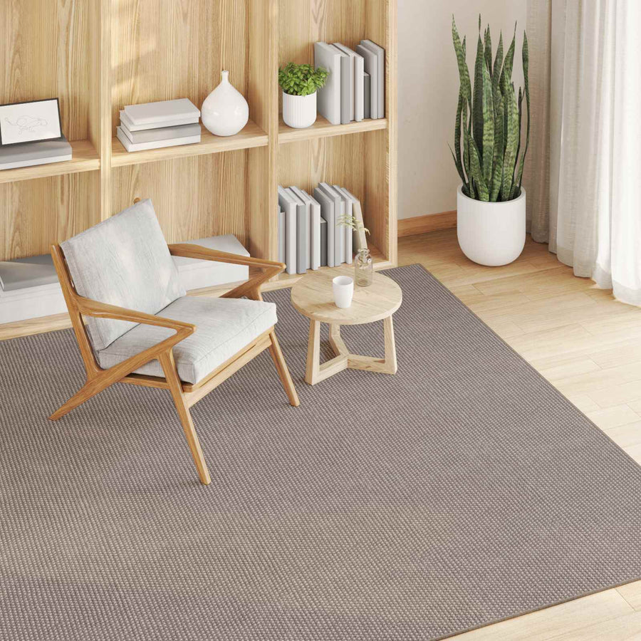 Vloerkleden Vierkant HUARTE Taupe 200 x 200 cm Polyester