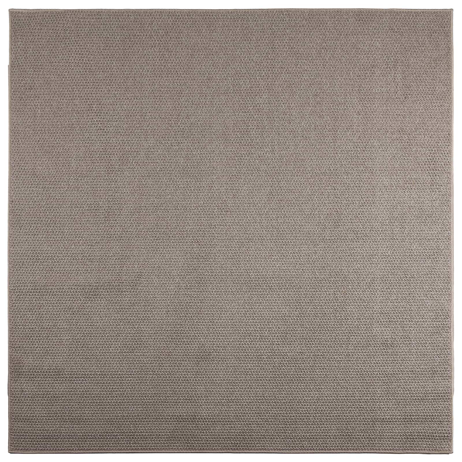 Vloerkleden Vierkant HUARTE Taupe 200 x 200 cm Polyester