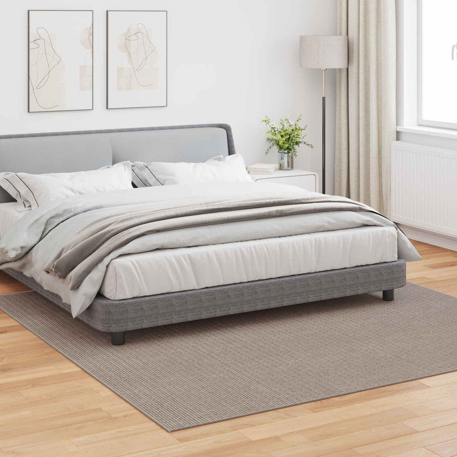 Vloerkleden Vierkant HUARTE Taupe 240 x 240 cm Polyester