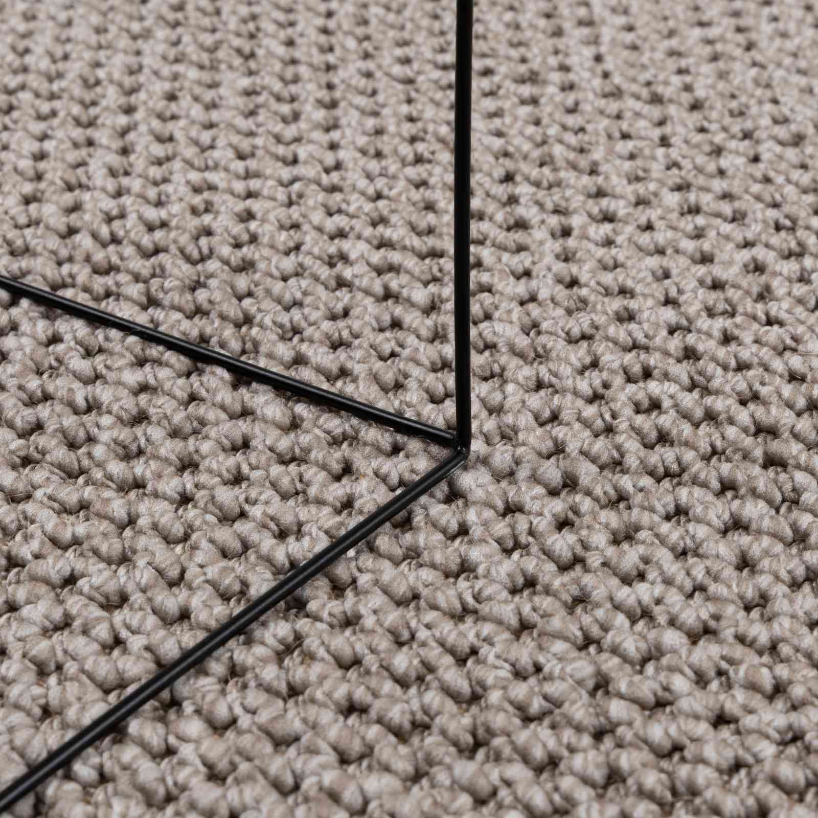 Vloerkleden Rond HUARTE Taupe Ø 120 CM Polyester