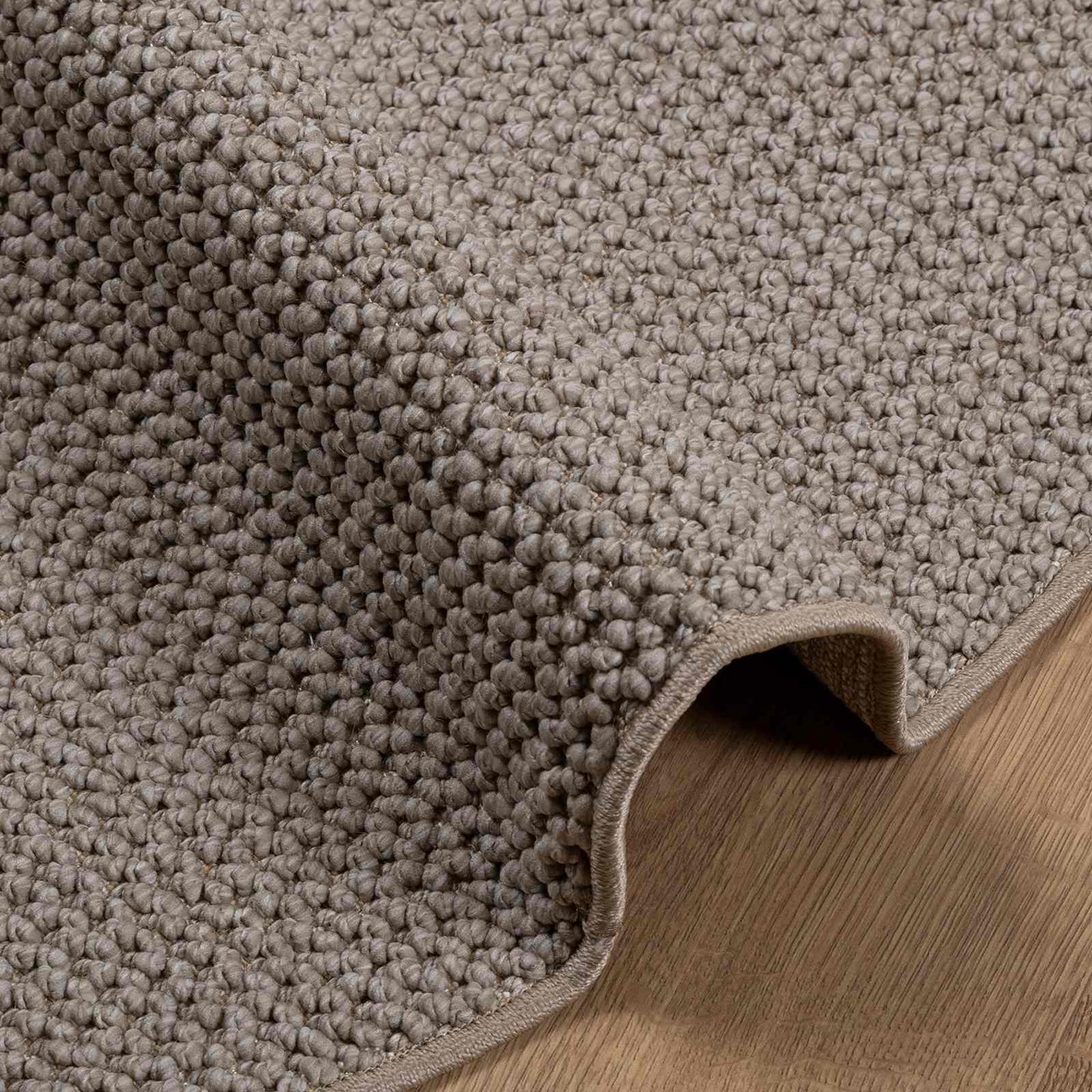 Vloerkleden Rond HUARTE Taupe Ø 120 CM Polyester