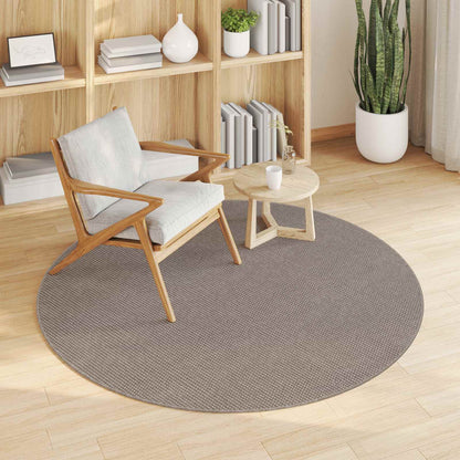 Vloerkleden Rond HUARTE Taupe Ø 200 CM Polyester