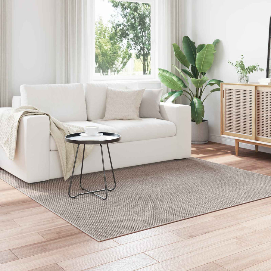Vloerkleden HUARTE Crème en Taupe 200 x 200 cm Polyester