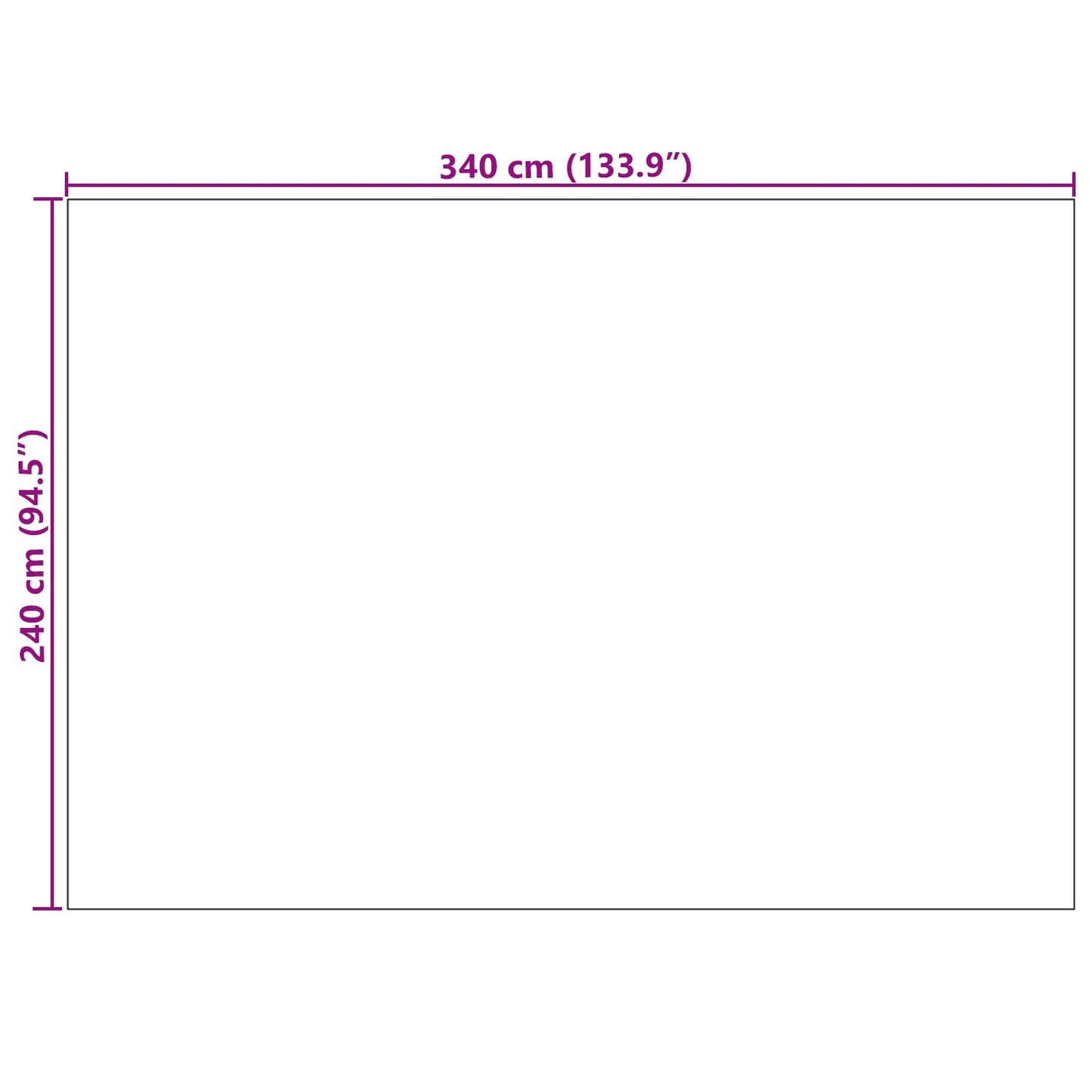 Vloerkleden HUARTE Crème en Grijs 340 x 240 cm Polyester