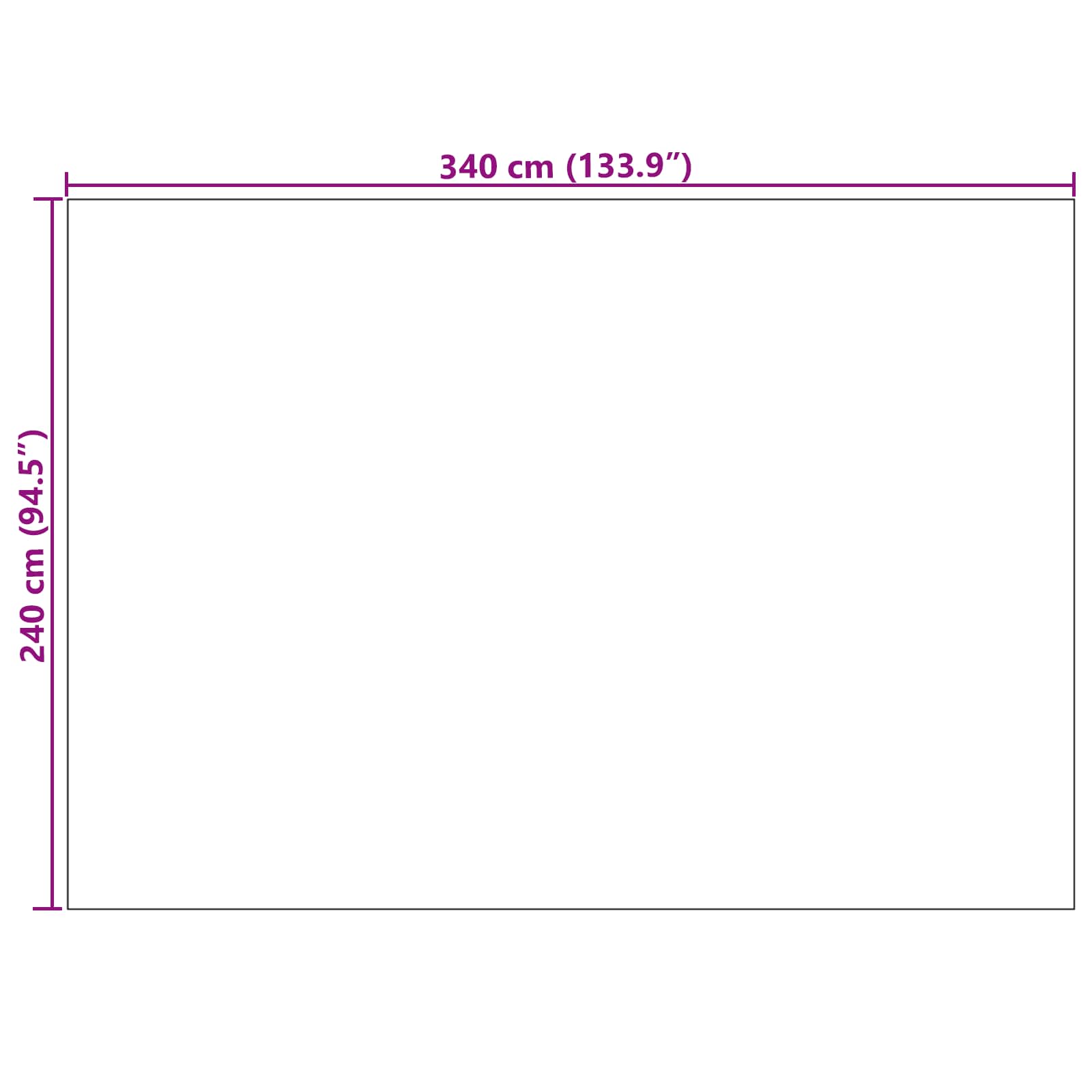 Vloerkleden HUARTE Crème en Grijs 340 x 240 cm Polyester
