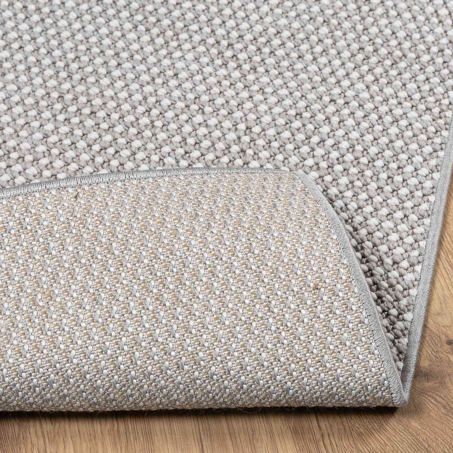 Vloerkleden HUARTE Crème en Grijs 120 x 120 cm Polyester