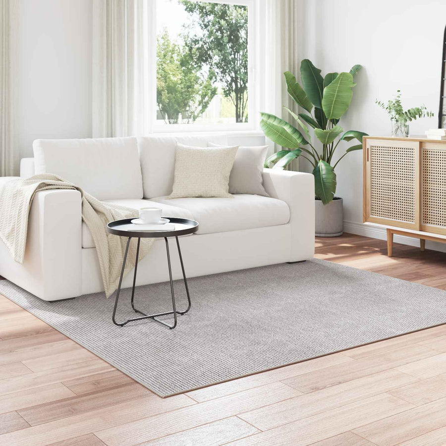 Vloerkleden HUARTE Crème en Grijs 120 x 120 cm Polyester