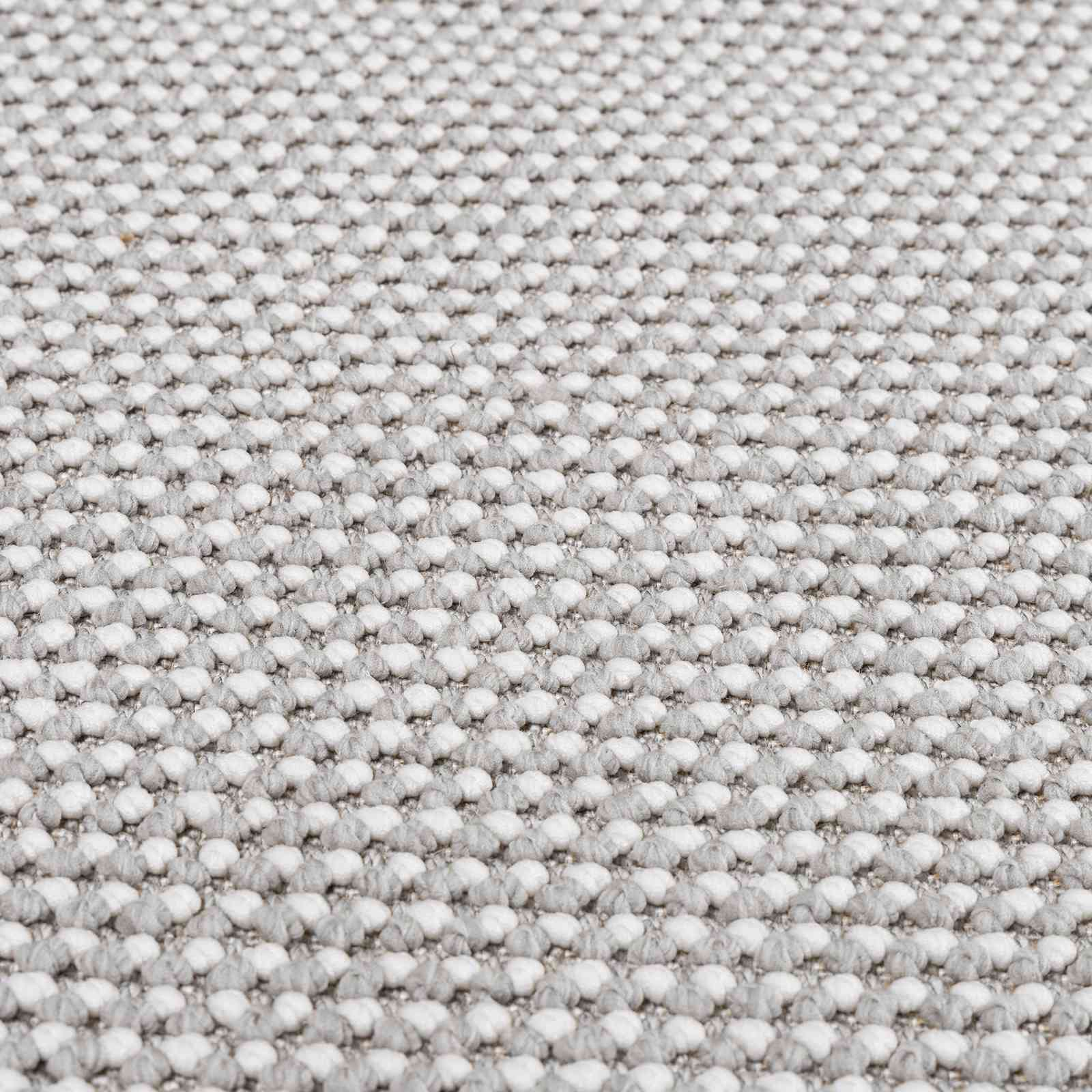 Vloerkleden HUARTE Crème en Grijs 120 x 120 cm Polyester