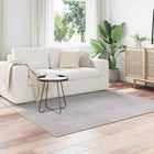 Vloerkleed vierkant 200x200 cm crème grijs polyester