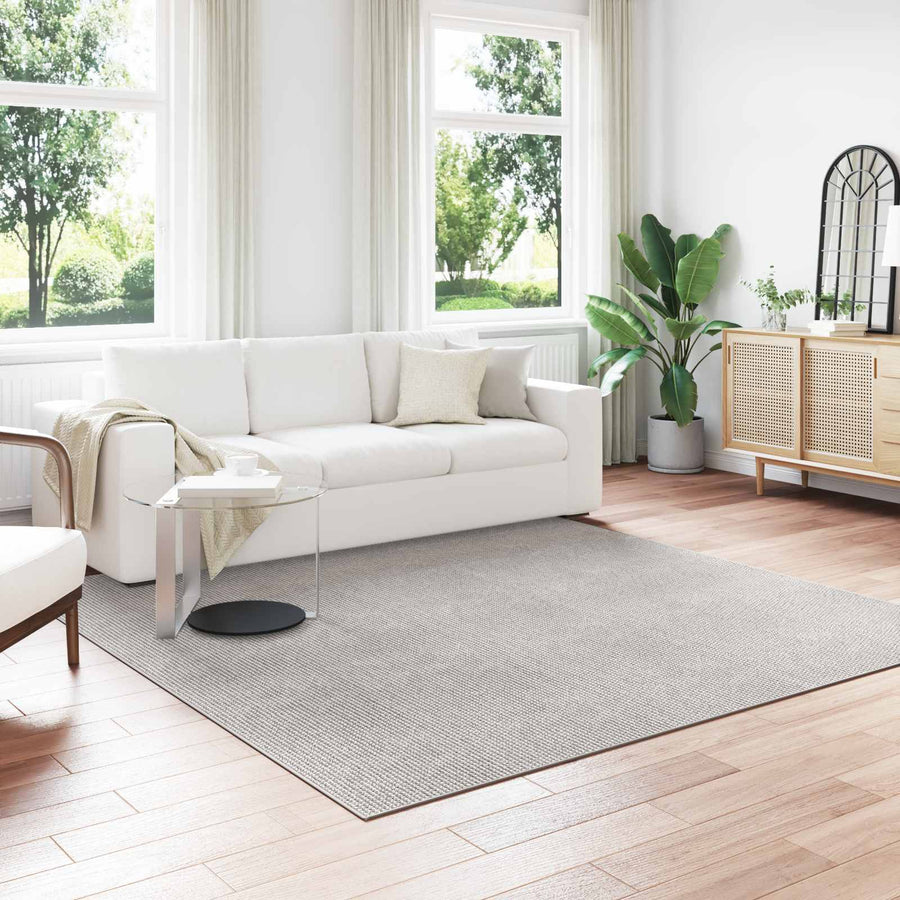 Vloerkleden HUARTE Crème en Grijs 240 x 240 cm Polyester