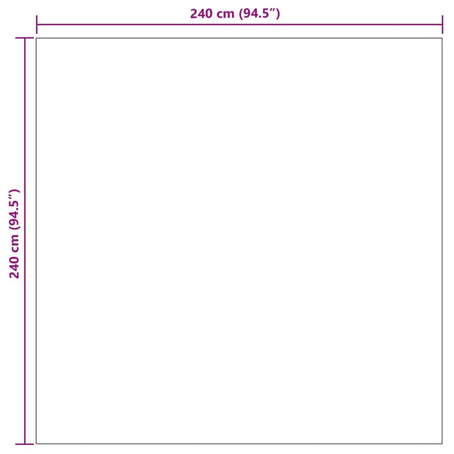 Vloerkleden HUARTE Crème en Grijs 240 x 240 cm Polyester