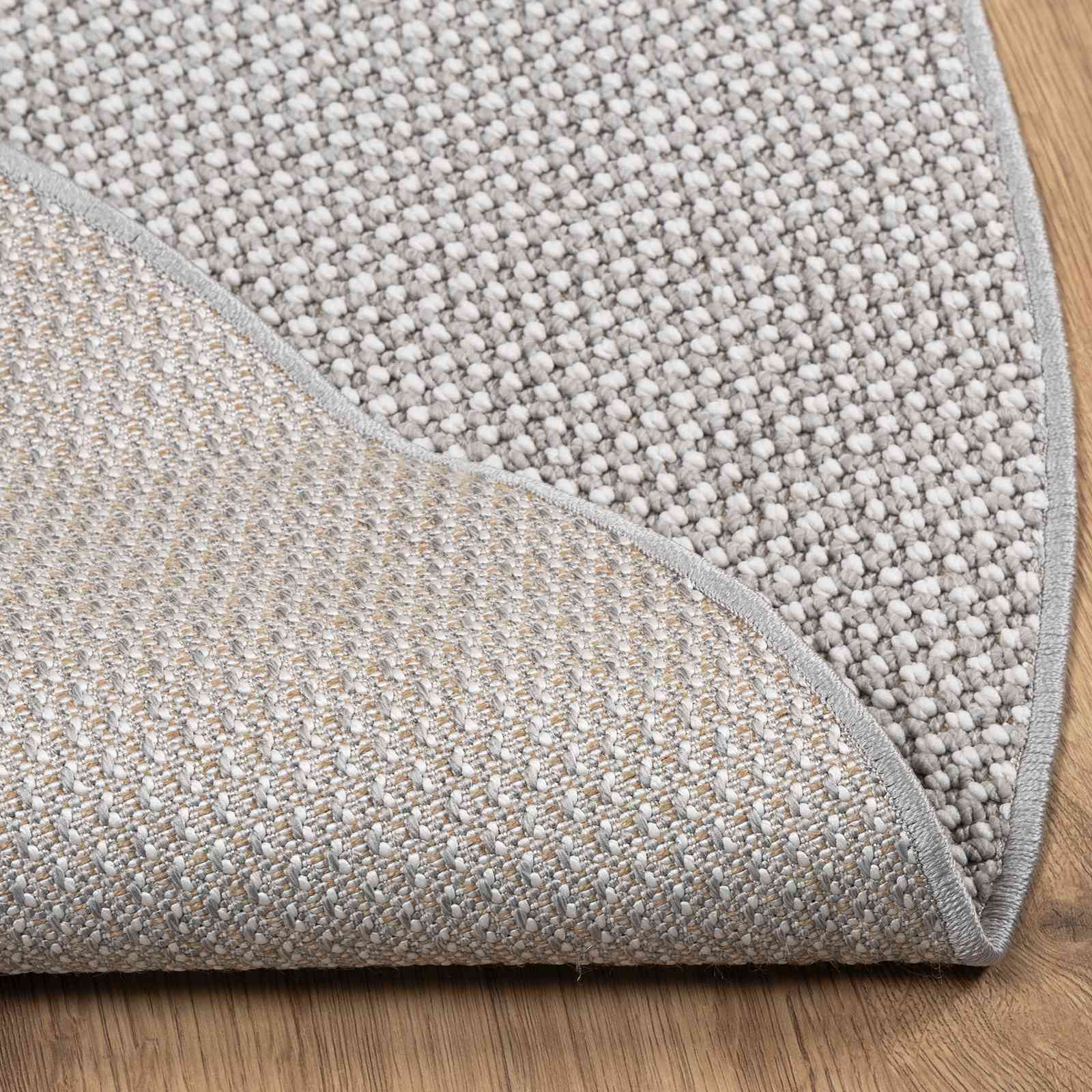 Vloerkleden Rond HUARTE Crème en Grijs Ø 160 CM Polyester