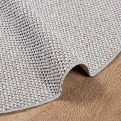 Vloerkleden Rond HUARTE Crème en Grijs Ø 160 CM Polyester