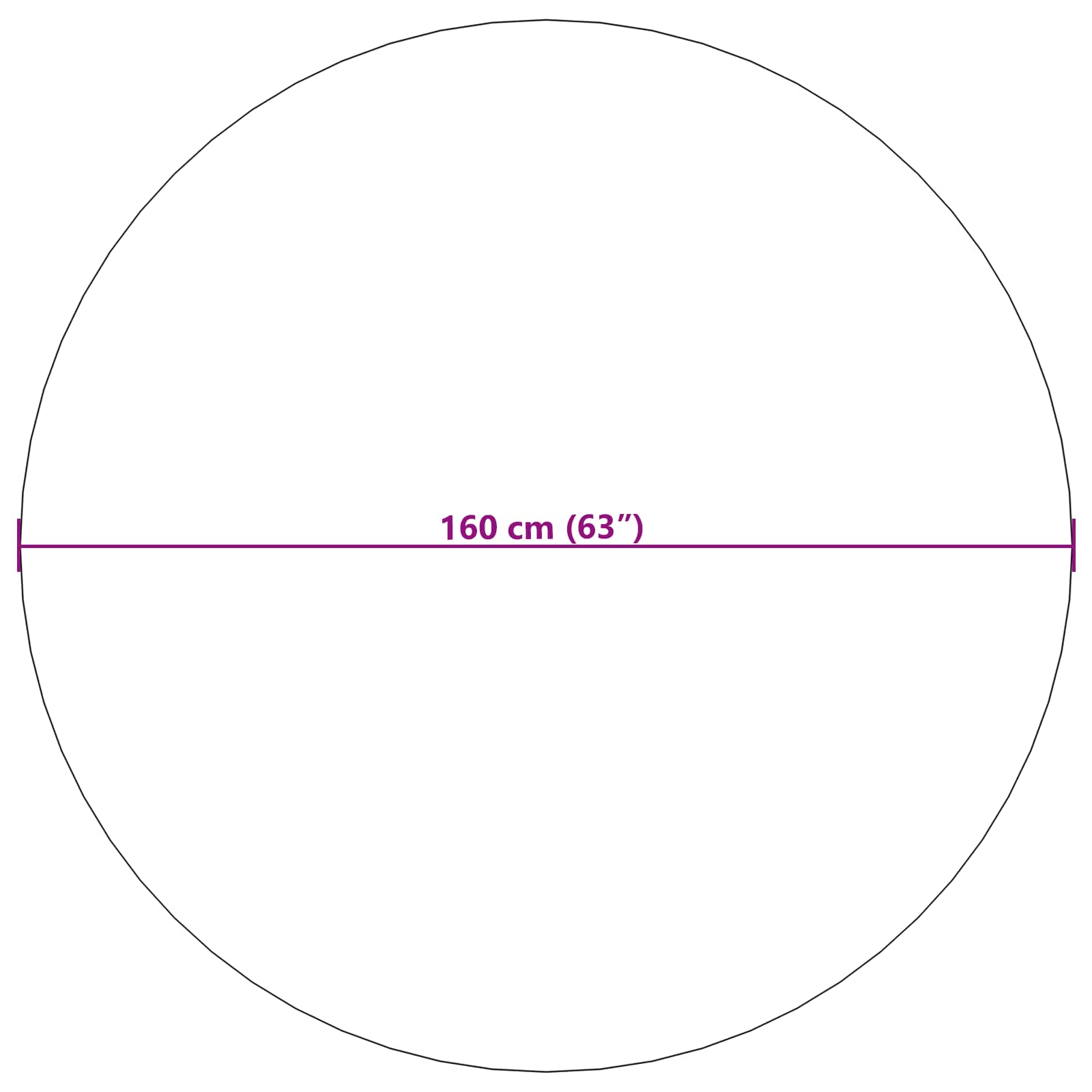 Vloerkleden Rond HUARTE Crème en Grijs Ø 160 CM Polyester