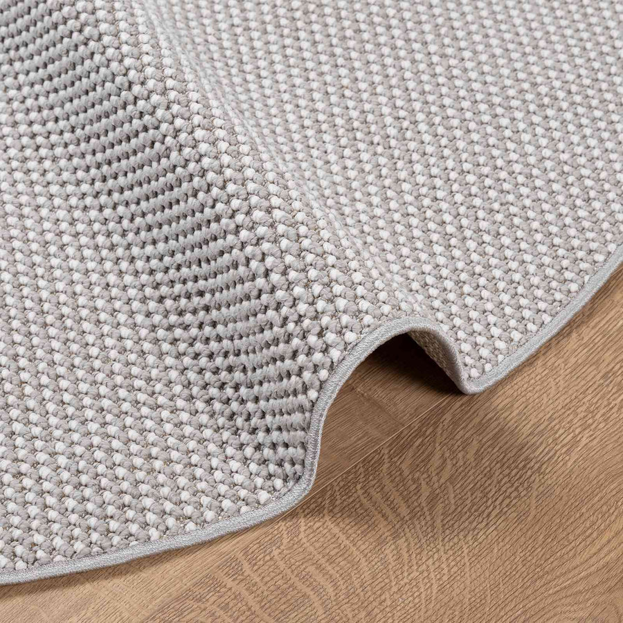 Vloerkleden Rond HUARTE Crème en Grijs Ø 200 CM Polyester