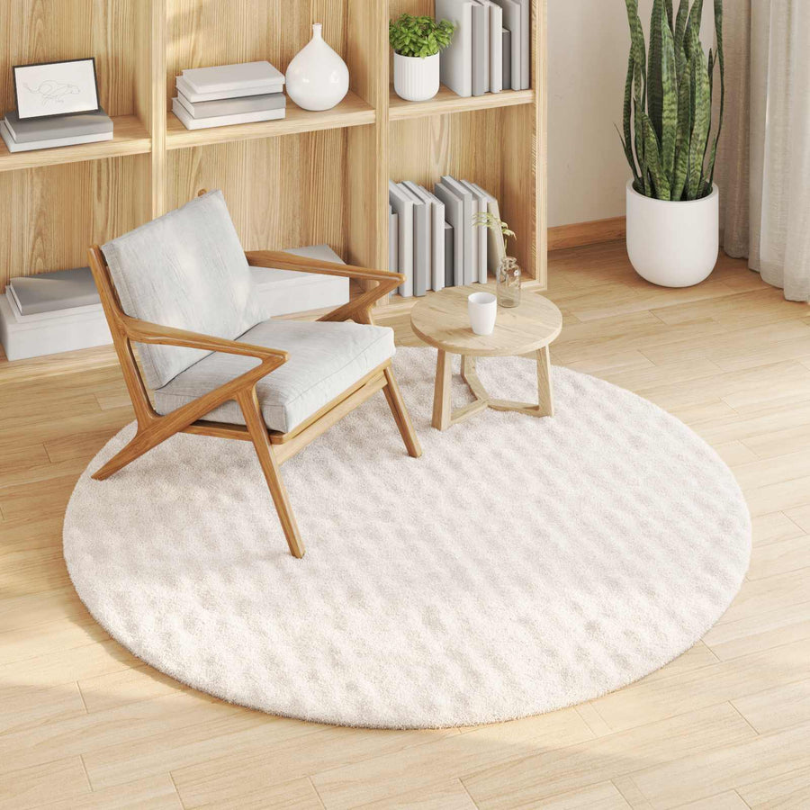 Vloerkleden Rond Crème Ø 160 CM